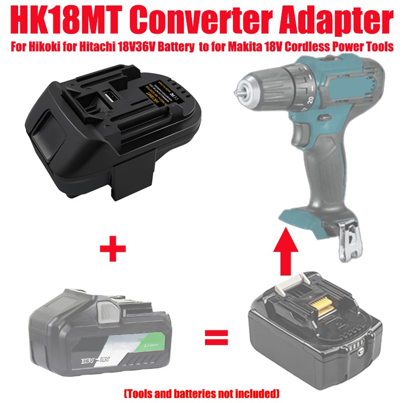 Power Tools Hitachi - ALASICKA Battery Adapter HK18MT for Hitachi