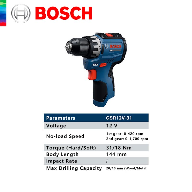 BOSCH GSR 12V-31 Professional  - Power Tools Bosch 评论和价格