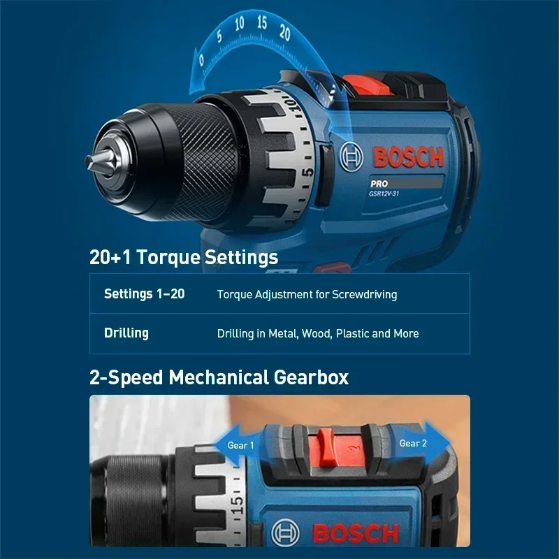 BOSCH GSR12V-31 Cordless Elect - Power Tools Bosch 评论和价格
