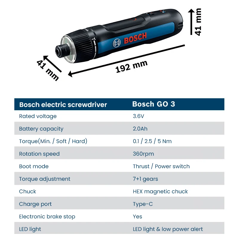 BOSCH Go 3 Electric Screwdrive - Power Tools Hand Tools 评论和价格