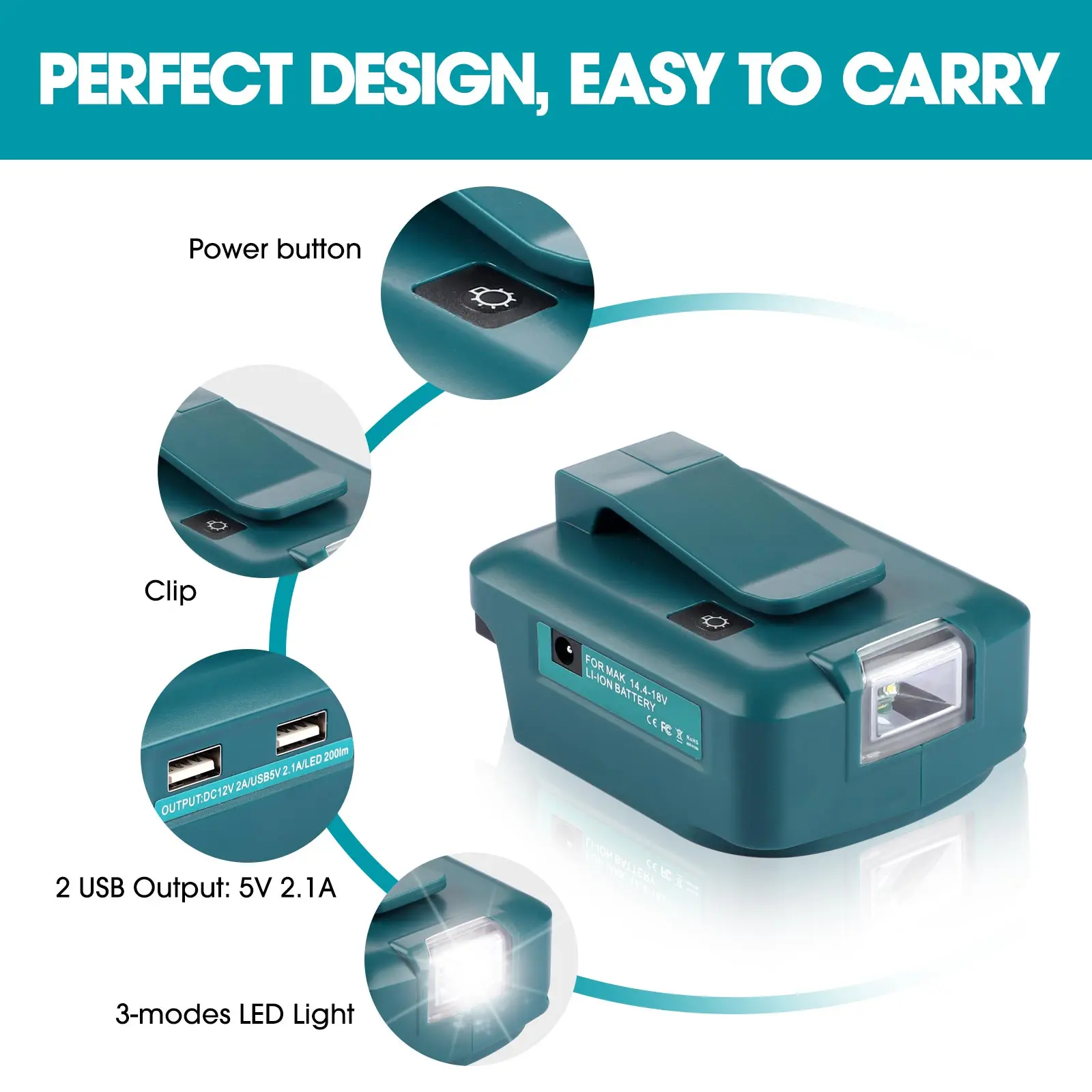 Adapter with Light with Type-c - Power Tools Types 评论和价格