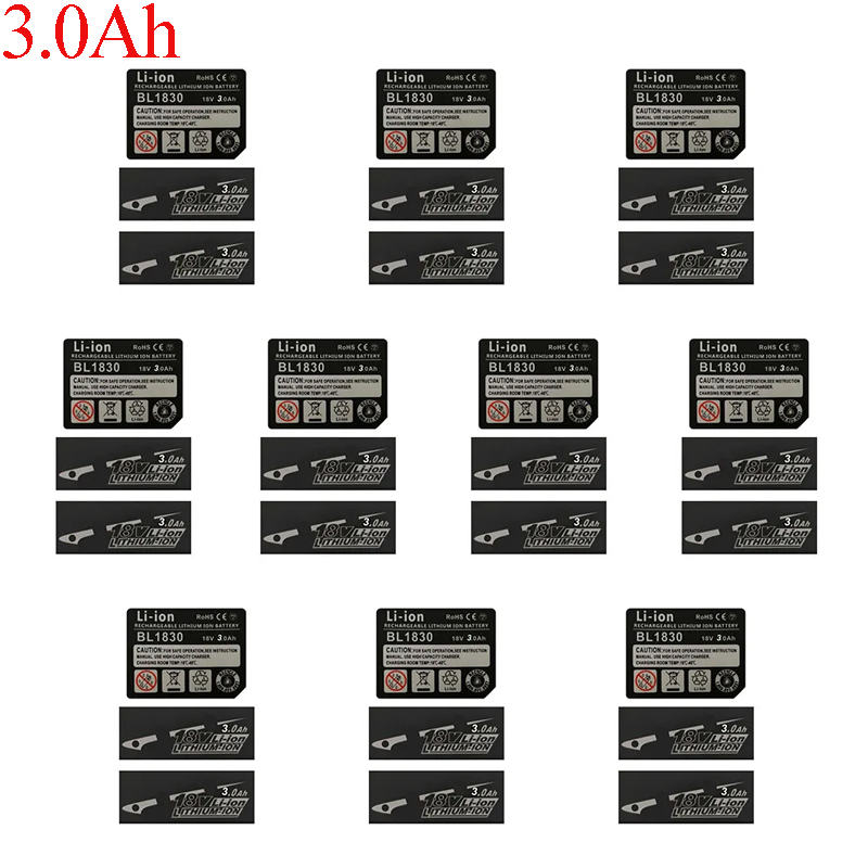10 Sets BL1830 Tag Li-Ion Batt - Power Tools Jack Hammer 评论和价格