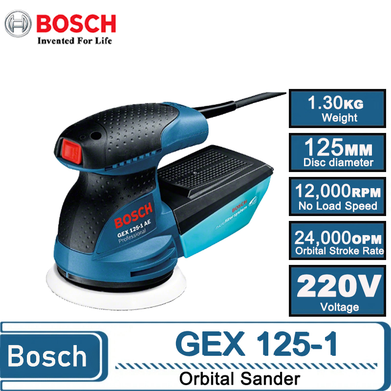 BOSCH GEX 125-1AE 220V Random  - Power Tools Bosch 评论和价格