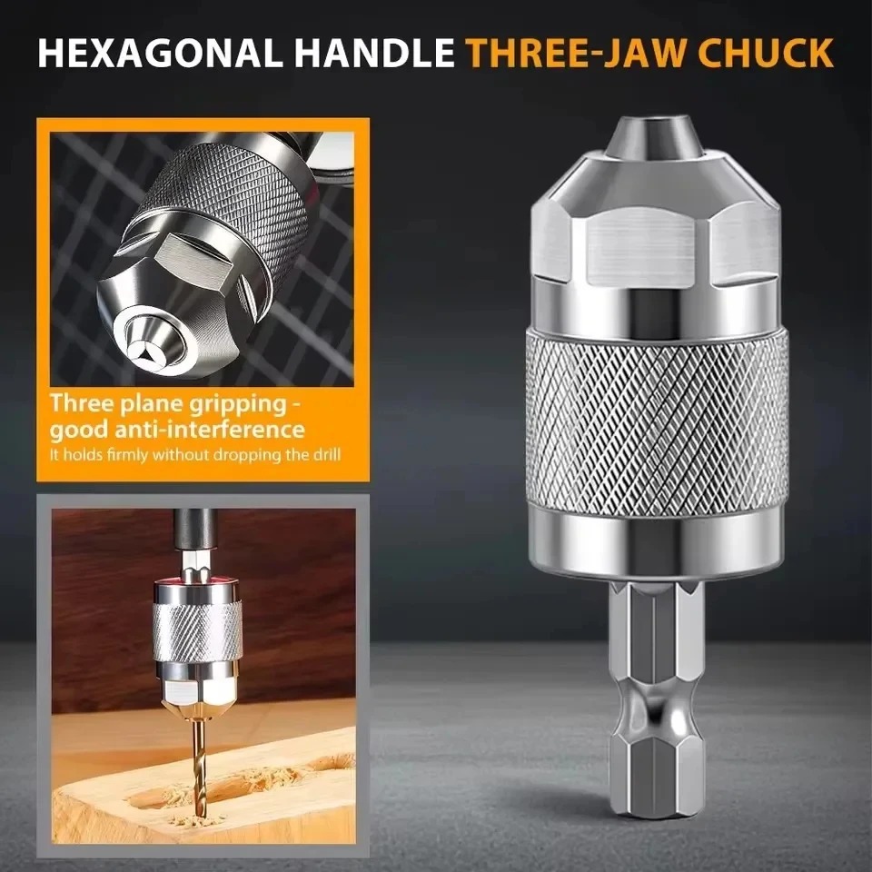 3-Jaw Keyless Drill Chuck Adap - Power Tools Review 评论和价格