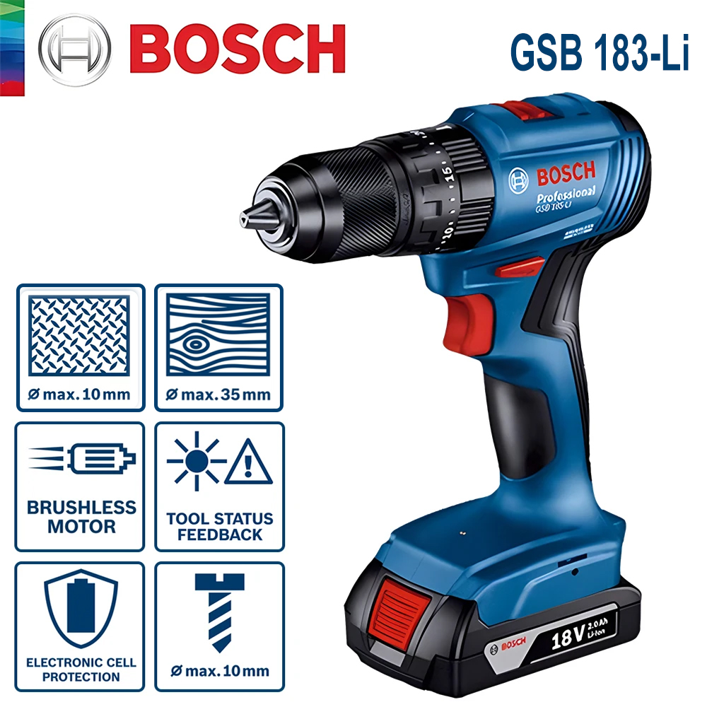 Bosch GSB 183-LI Electric Dril - Power Tools Bosch 评论和价格